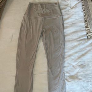 28 inch double lined align leggings in “chrome”.